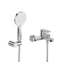 STYLUS-VD-01 Смеситель для ванны и душа однорычажный в комплекте с ручным душем, шлангом и держателем, хром