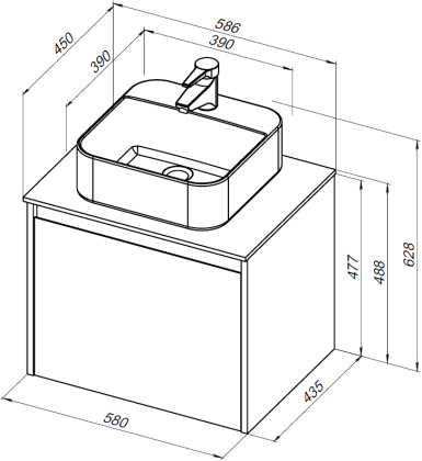 Тумба под раковину Aquanet Nova Lite 60 белый (1 ящик) Тумба под раковину Aquanet Nova Lite 60 белый (1 ящик)