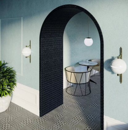 Декор VT\A297\SG1544N Фреджио 4 черно-белый (уп\16шт), шт