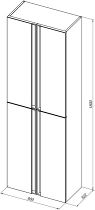 Шкаф-пенал Allen Brau Eclipse 60 1.E1006.CGM олива матовый