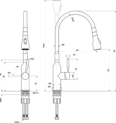 Смеситель Lemark Expert LM5082S-Gray для кухни с гибким изливом Смеситель Lemark Expert LM5082S-Gray для кухни с гибким изливом
