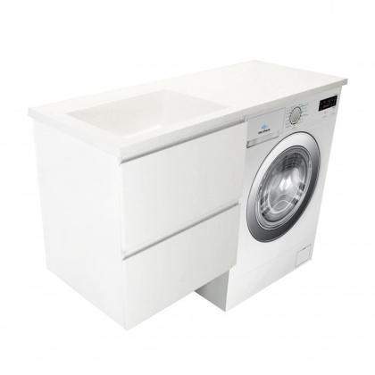 Тумба подвесная под умывальник Dallas Luxe 1300х482 2 ящика (ШхГхВ) 648х476х607