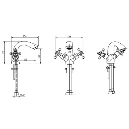 Смеситель для умывальника_Комплект