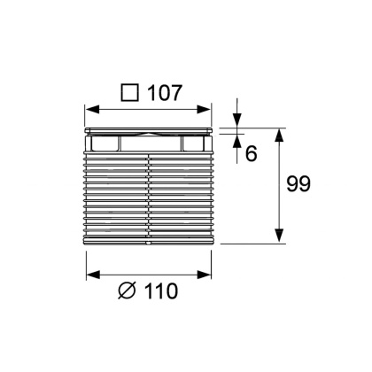 Декоративная решетка TECEdrainpoint S, 100 мм, в стальной рамке, с монтажным элементом