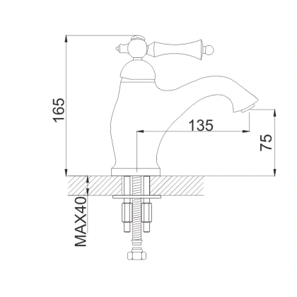 Смеситель для раковины латунь R0101Q Смеситель для раковины латунь R0101Q
