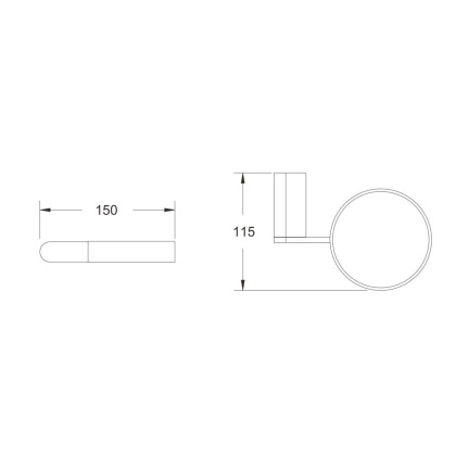 Ершик для унитаза, RG1700H Rose, Черный Ершик для унитаза, RG1700H Rose, Черный