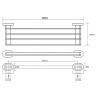Полка для полотенец Bemeta Oval 118412181 Хром