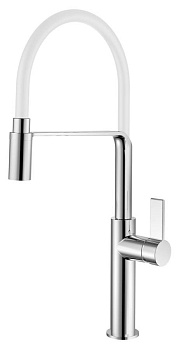 Смеситель для кухонной мойки с гибким изливом RUSH (MS9035-35White) 