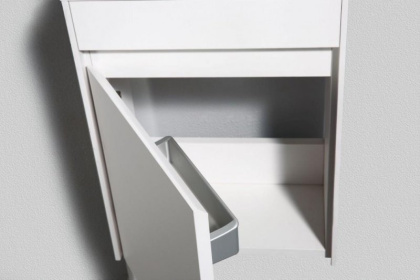 Тумба с раковиной подвесная с дверкой BelBagno PIETRA MINI 40-R Stucco Cemento, раковина белая Тумба с раковиной подвесная с дверкой BelBagno PIETRA MINI 40-R Stucco Cemento, раковина белая