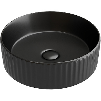 Умывальник чаша накладная круглая (цвет Черный Матовый) Element 360*360*115мм
