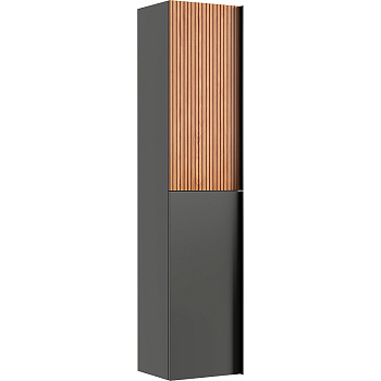 Шкаф-пенал SANCOS Delta подвесной дуб красный/графит, 350х300х1600 мм, арт. PDL35GR