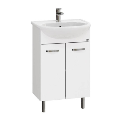 Тумба Onika Коралл 50 напольная, белая (ум. Уют 50)