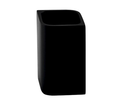 Стакан для зубных щеток Elba, 6,6х11,2х6,6 см, черный, K-2728