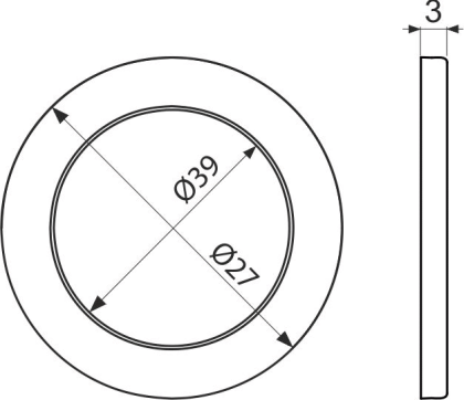 Прокладка состоящая из двух частей 5/4" Прокладка состоящая из двух частей 5/4"