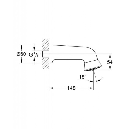 Спортивный верхний душ, GROHE Relexa Plus 60, хром, (28948000) Спортивный верхний душ, GROHE Relexa Plus 60, хром, (28948000)