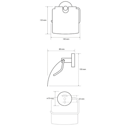 Держатель для туалетной бумаги с крышкой