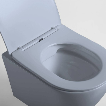 Унитаз подвесной Globo VT1-14SMO безободковый, цвет океан мат., ультратонкое сиденье soft-close Унитаз подвесной Globo VT1-14SMO безободковый, цвет океан мат., ультратонкое сиденье soft-close