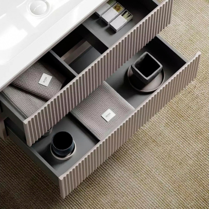 Тумба подвесная SANCOS Snob R 590х445х500, c двумя ящиками оснащенными доводчиками, Doha Soft, арт.SNR60SM