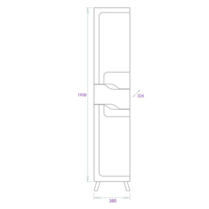 Пенал Onika Веронэлла 35 напольный, белый, универсальный Пенал Onika Веронэлла 35 напольный, белый, универсальный