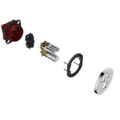 Встраиваемый смеситель для душа VSCV-322T-MCH двухфункциональный, термостатический, хром