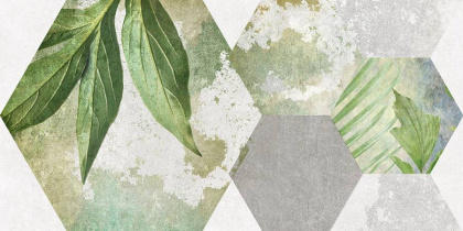 Плитка настенная 34090 Focus зеленый ботаника 25*50 (12шт/1,5м2),м2