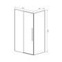 Душевой уголок Slim-N VSR-4SN8011CGB, 1100*800, хром, стекло тонированное