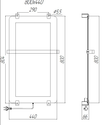 Полотенцесушитель электрический Allen Brau Infinity 80x44 с рейлингом 2.0 и креплением, медь браш Полотенцесушитель электрический Allen Brau Infinity 80x44 с рейлингом 2.0 и креплением, медь браш