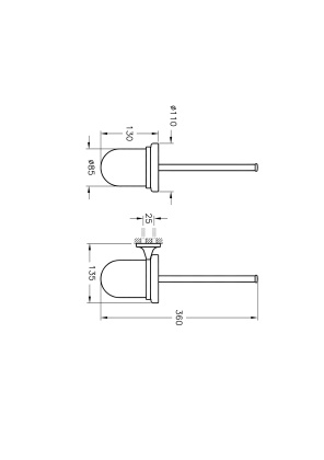 Держатель ершика Marin, хром Держатель ершика Marin, хром