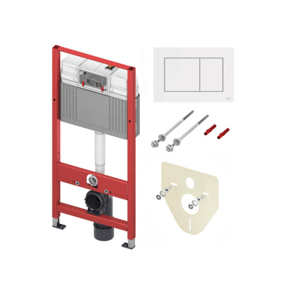 Комплект инсталляции 4 в 1 с панелью смыва ТЕСЕnow для установки подвесного унитаза (9400413)