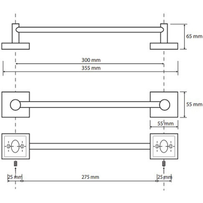 Полотенцедержатель 300 мм