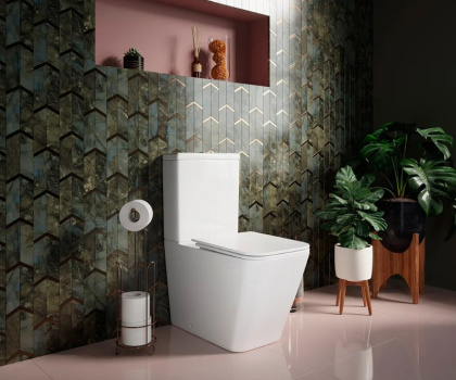 Бачок для унитаза CUBIC Rimless, двойной смыв 3/6 арматура Geberit