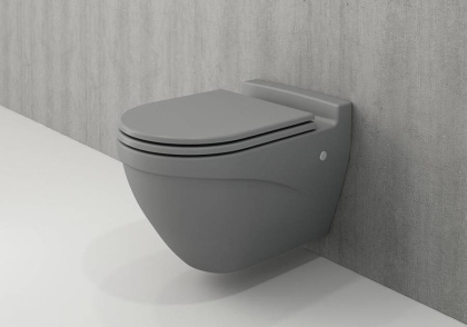 Чаша унитаза подвесного Bocchi Taormina Arch 1012-006-0129 серая Чаша унитаза подвесного Bocchi Taormina Arch 1012-006-0129 серая