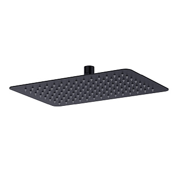 Лейка душевая верхняя, прямоугольная, 30х20см, нерж. сталь/чёрный