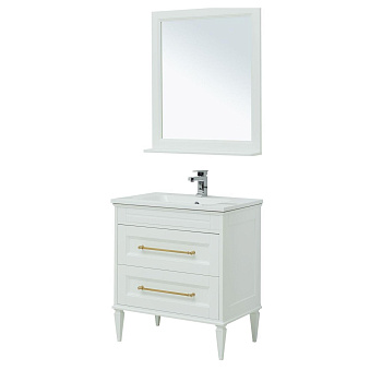 Мебель для ванной Aquanet Бостон М 80 белый (ручки золото, раковина Бостон)