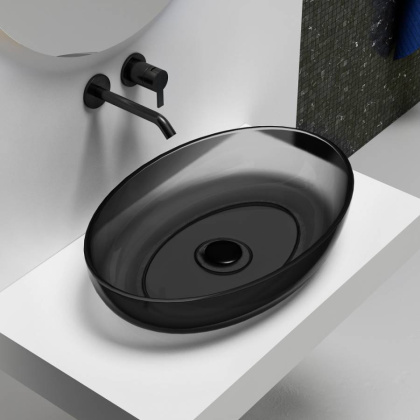 Раковина накладная прозрачная ABBER Kristall AT2801Onyx Раковина накладная прозрачная ABBER Kristall AT2801Onyx