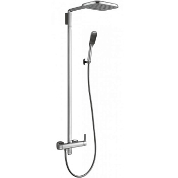 TESORO-F-CD-01 Душевая стойка со смесителем для верхнего и ручного душа TESORO-F-CD-01 Душевая стойка со смесителем для верхнего и ручного душа