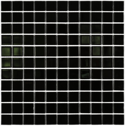 Мозаика стеклянная Black Glass (чип 4*25*25) 300*300(22шт.-1.98м2), м2