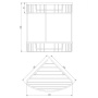 Полка-корзинка для душа угловая двойная 20,5х20,5 см OMNIRES UN3509CR (хром) Полка-корзинка для душа угловая двойная 20,5х20,5 см OMNIRES UN3509CR (хром)
