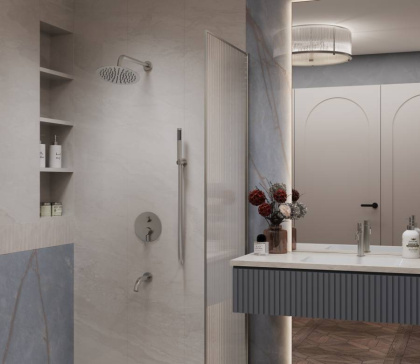 Душевой комплект Villa VSFW-1VL3BN встраиваемый, 3 режима, брашированный никель