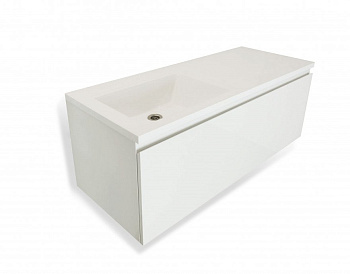 Тумба подвесная под умывальник Dallas Luxe 1100х482 правосторонняя 1 ящик (ШхГхВ) 1092х476х430