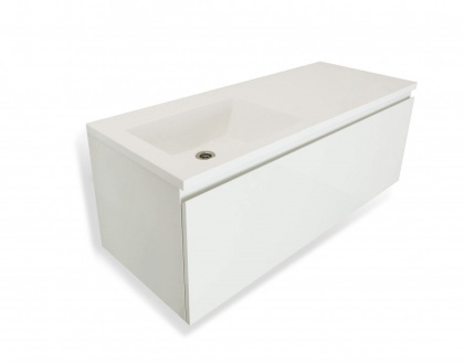 Тумба подвесная под умывальник Dallas Luxe 1000х482 левосторонняя 1 ящик (ШхГхВ) 992х476х430