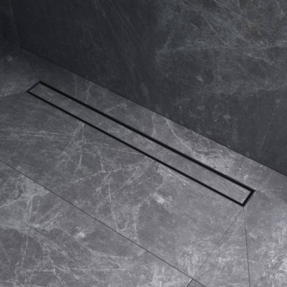 W01SC-U11-080-04BM MasterFlow Трап для душа линейный универс затвор Tile 80см цвет черн мат W01SC-U11-080-04BM MasterFlow Трап для душа линейный универс затвор Tile 80см цвет черн мат