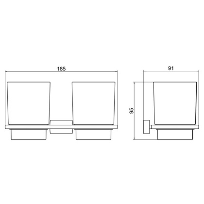 Стакан для зубных щеток двойной Timo Torne 43034/17 золото матовое