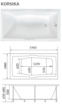 Акриловая ванна 1Marka Elegance 130х70 01эл1370 Акриловая ванна 1Marka Elegance 130х70 01эл1370