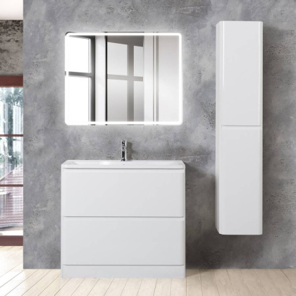 Тумба с раковиной напольная BelBagno ALBANO 90 Bianco Lucido, раковина белая Тумба с раковиной напольная BelBagno ALBANO 90 Bianco Lucido, раковина белая