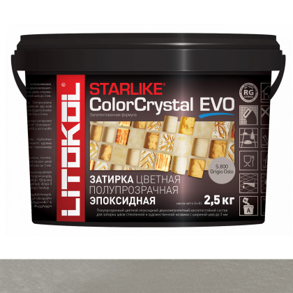 Затирка эпоксидная STARLIKE COLOR CRYSTAL EVO, S.800 Grigio Oslo 2,5кг Затирка эпоксидная STARLIKE COLOR CRYSTAL EVO, S.800 Grigio Oslo 2,5кг