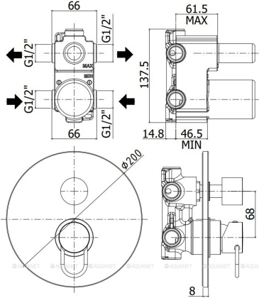 Смеситель для душа Paffoni Joker JK019NO (с внутренней частью) Смеситель для душа Paffoni Joker JK019NO (с внутренней частью)