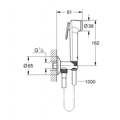 Душ гигиенический Grohe Tempesta-F 26358000 хром Душ гигиенический Grohe Tempesta-F 26358000 хром