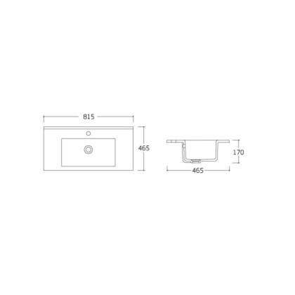 Раковина VBS-13980 керамическая, цвет белый Раковина VBS-13980 керамическая, цвет белый