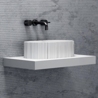 Раковина накладная ABBER Stein AS2655 белая матовая Раковина накладная ABBER Stein AS2655 белая матовая